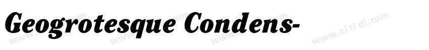 Geogrotesque Condens字体转换